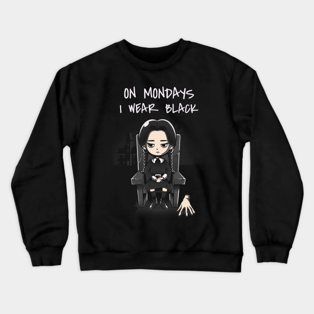 Black Mondays Crewneck Sweatshirt by studioyumie